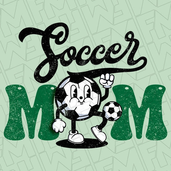 Soccer Mom Soccer DTF Transfer applied to a shirt