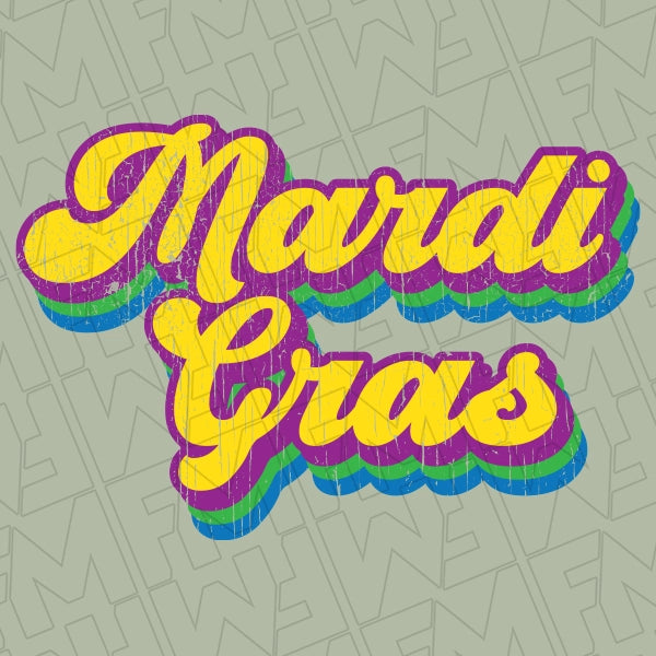 Mardi Gras Distress applied to a shirt