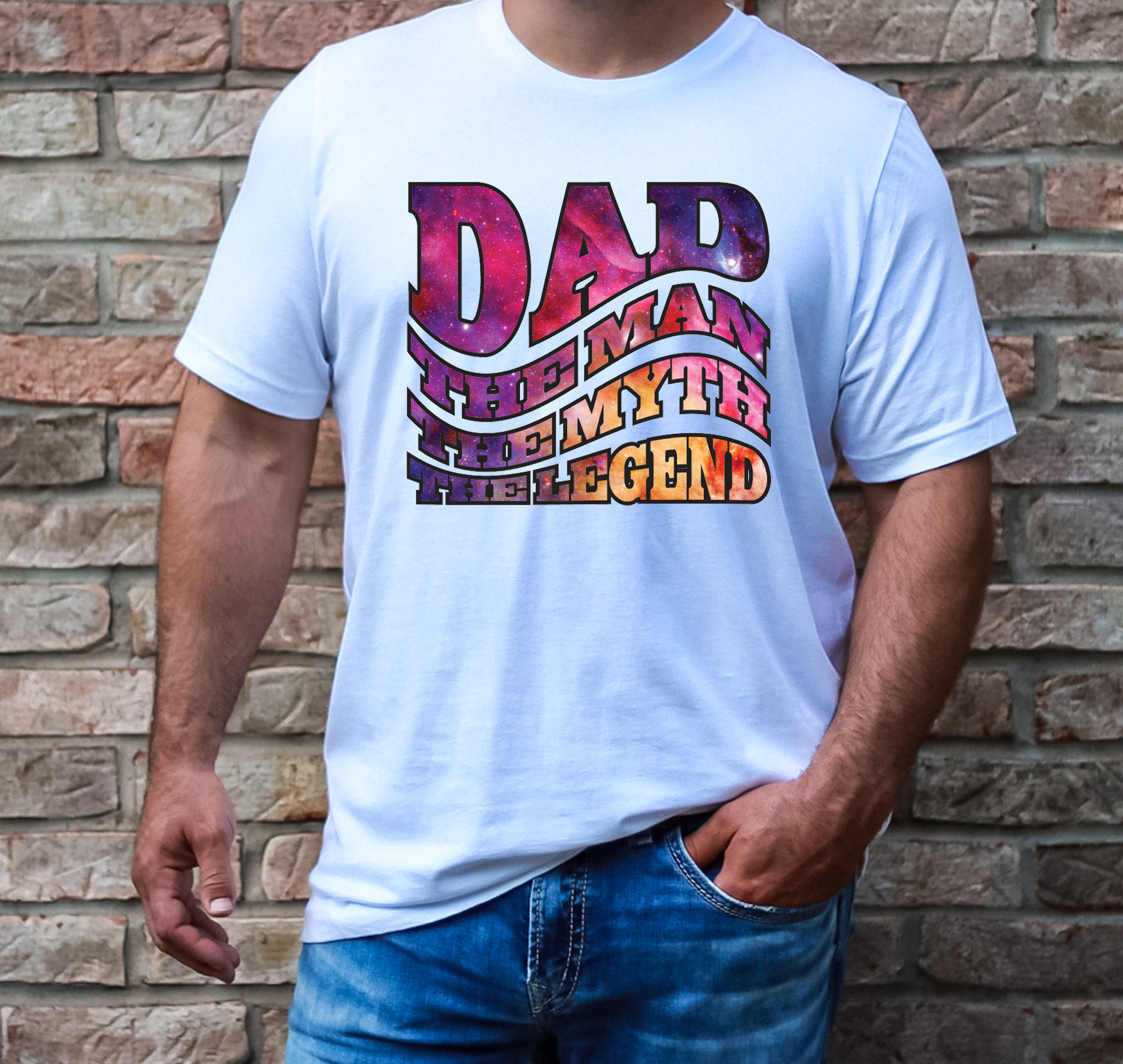 Dad The Man The Myth The Legend DTF Transfer