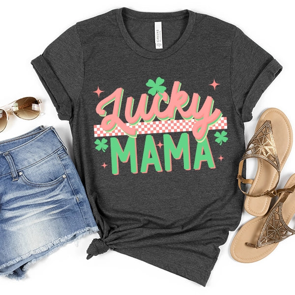 Lucky Mama Mommy Me St Patricks Day DTF Transfer