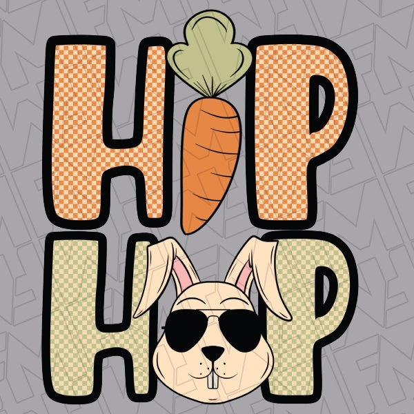 Hip Hop Bunny Kids Easter applied to a shirt
