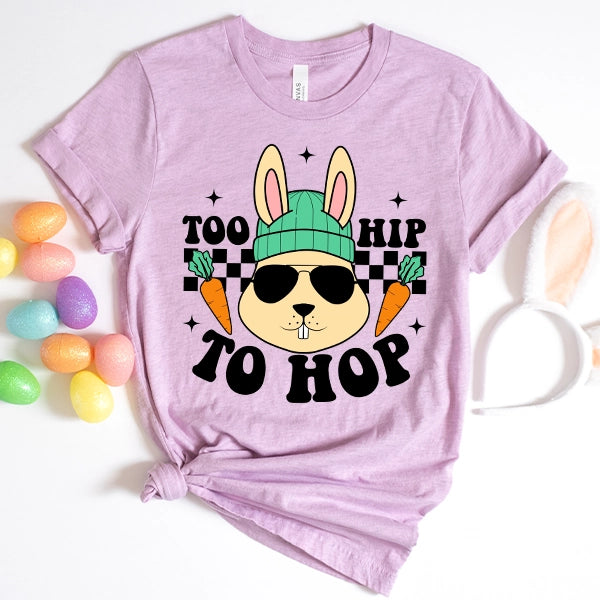 Too Hip To Hop Kids Easter applied to a shirt