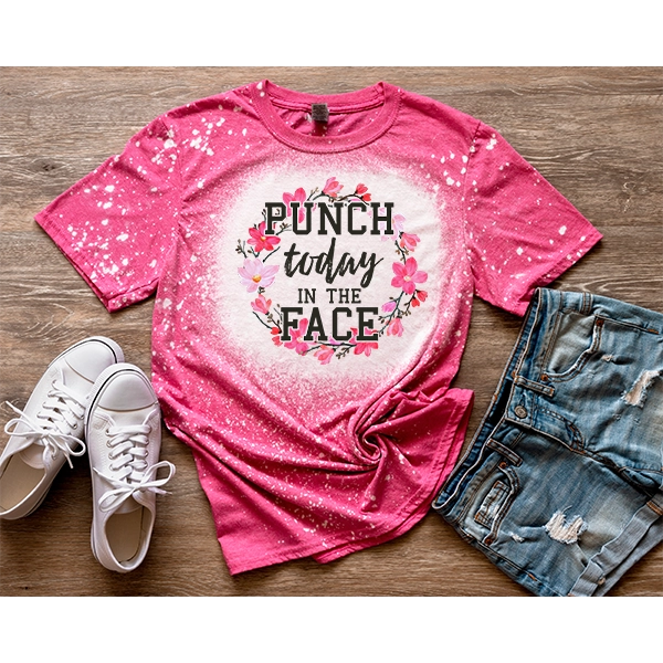 Punch Today in the Face Flowers DTF Transfer