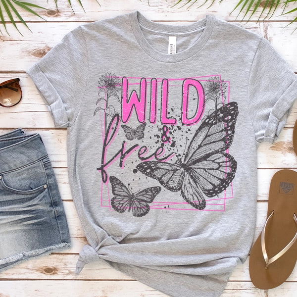Wild and Free Butterflies DTF Transfer