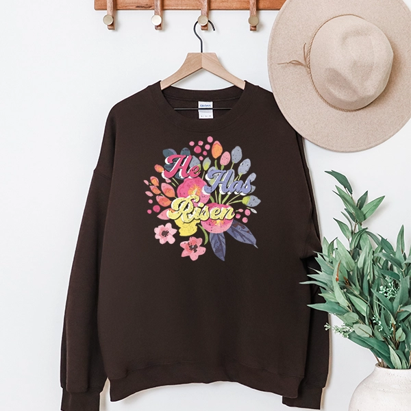 He Has Risen Floral DTF Transfer