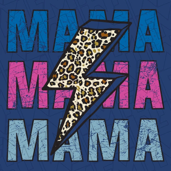Stacked Mama Leopard Multicolor Mothers Day applied to a shirt