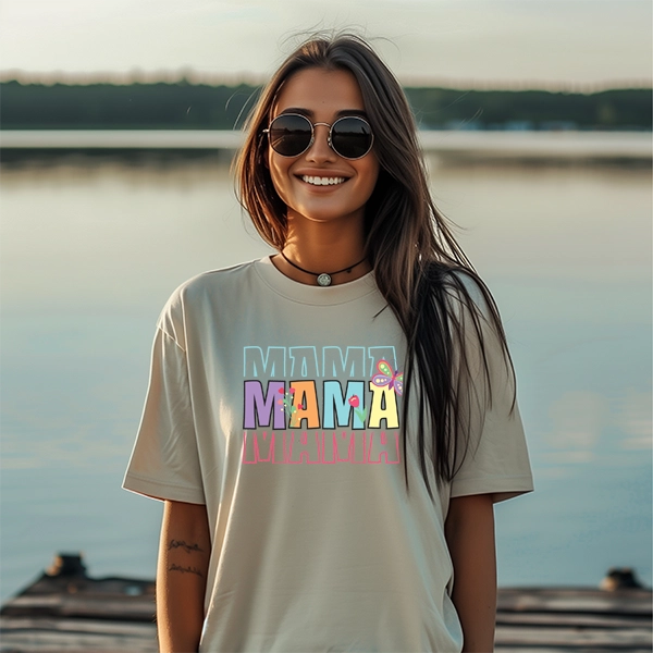 Stacked Mama Mothers Day Butterfly DTF Transfer