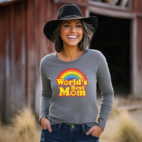 Worlds Best Mom Rainbow Mothers Day DTF Transfer