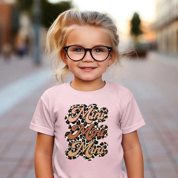 Leopard Stacked Mini Mommy Me Kids DTF Transfer