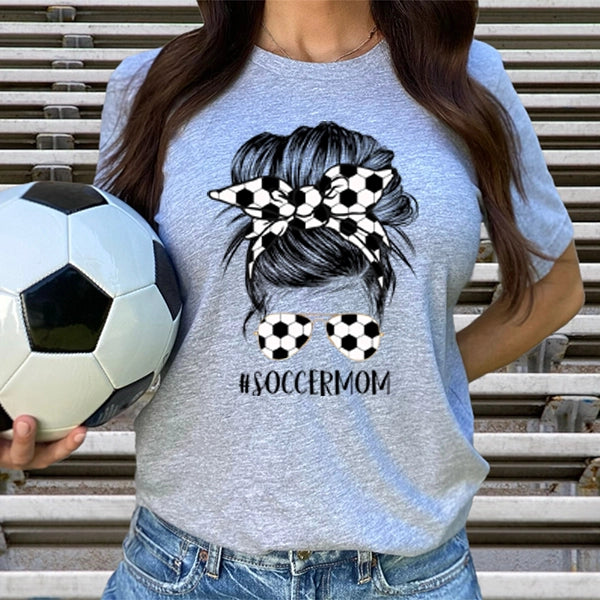 MomLife Messy Bun Soccer Mom Mothers Day DTF Transfer