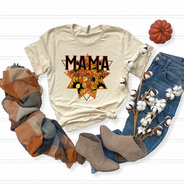Orange Floral Boho Mama Mothers Day DTF Transfer