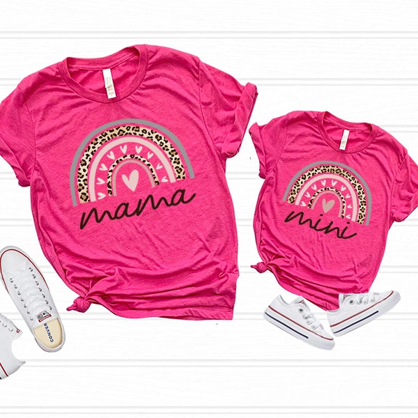 Boho Mama Leopard Rainbow Mommy Me Mothers Day DTF Transfer