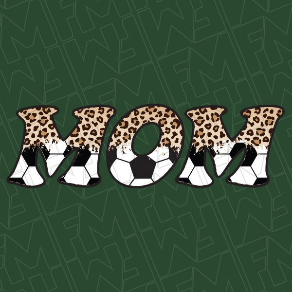 Leopard Fadeout Soccer Mom Mothers Day applied to a shirt