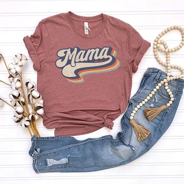 Retro Script Mama Mothers Day DTF Transfer