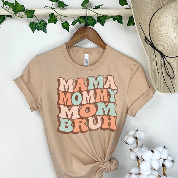 Mama Mommy Mom Bruh Retro Wavy Text Funny Mothers Day DTF Transfer
