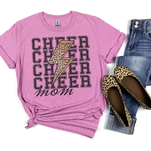 Lightning Bolt Cheer Mom DTF Transfer