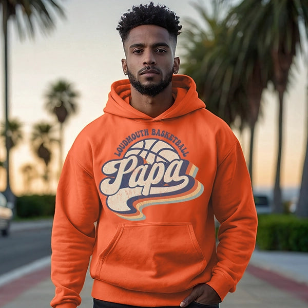 Retro Loudmouth Papa Basketball Dad Father's Day DTF Transfer