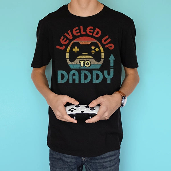 Leveled Up to Daddy New Dad Father's Day DTF Transfer