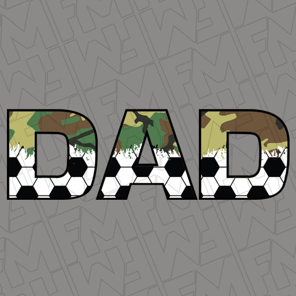 Camo Soccer Dad Father's Day DTF Transfer
