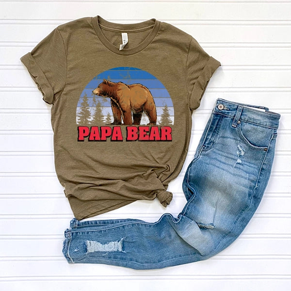 Papa Bear Fathers Day DTF Transfer