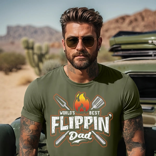 World's Best Flippin Dad Grill Master Father's Day DTF Transfer