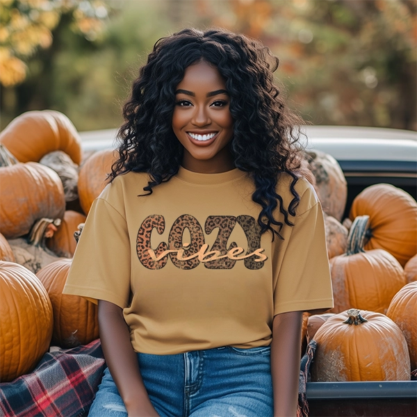 Cozy Vibes Leopard Fall DTF Transfer