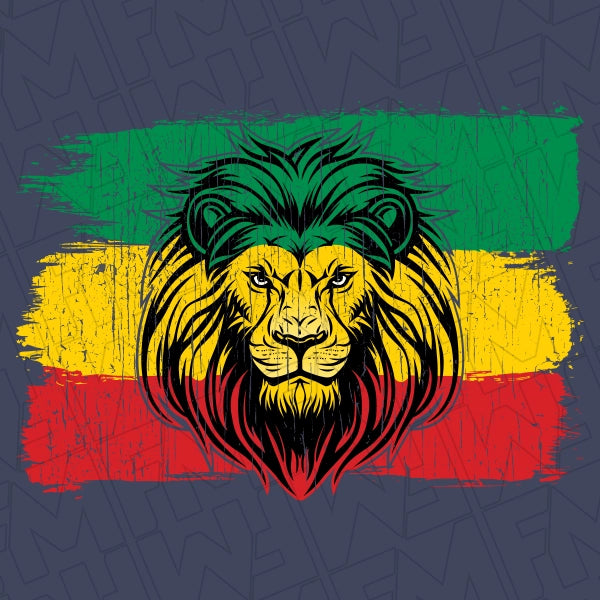 Lion of Judah with Flag DTF Transfer