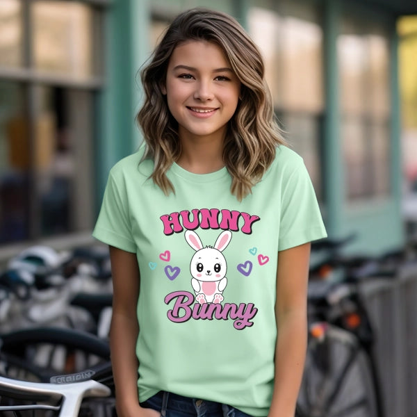 Hunny Bunny with Hearts Kids DTFTranfser