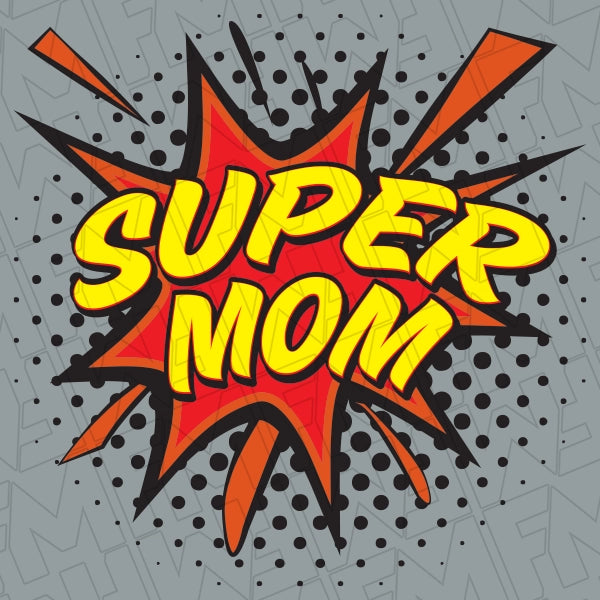 Comic Super Mom applied to a shirt