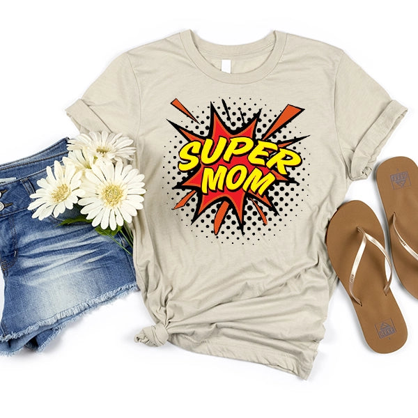 Comic Super Mom DTF Transfer