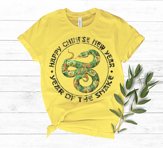 Happy Chinese New Year Dragon New Year DTF Transfer