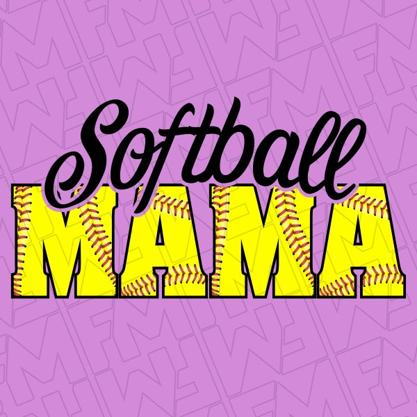 Softball Mama applied to a shirt