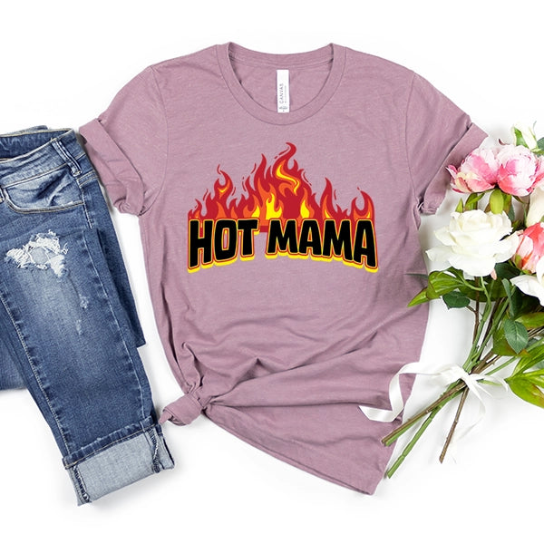 Hot Mama with Flames DTF Transfer