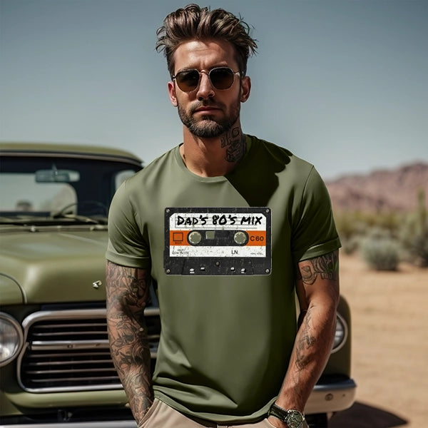 Dads 80s Mix Tape DTF Transfer