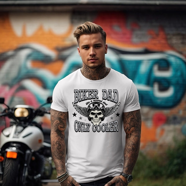 Biker Dad like a normal Dad only cooler DTF Transfer