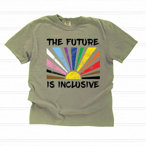 The Future Is Inclusive Sun Rays LGBTQ Pride DTF Transfer