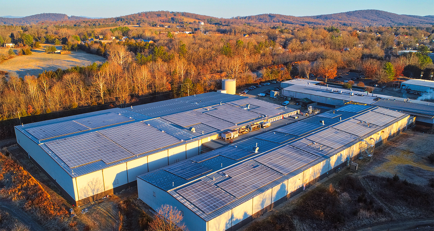 Solar Panels on the Virginia Factory