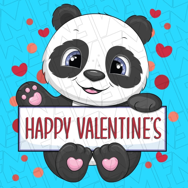 Happy Valentines Panda Kids applied to a shirt