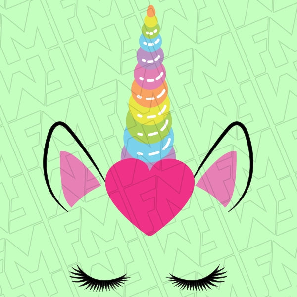 Unicorn Head Kids applied to a shirt