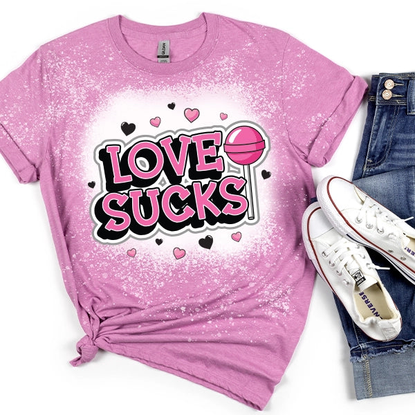 Love Sucks Lollipop Hearts Funny Valentines DTF Transfer