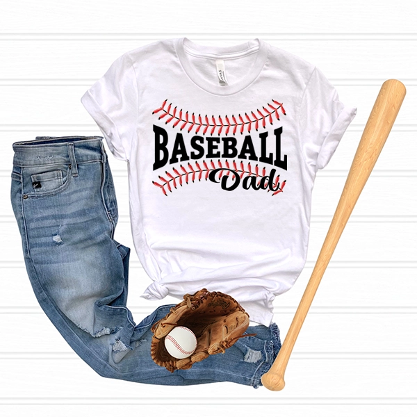 Baseball Dad Stitches Father's Day DTF Transfer