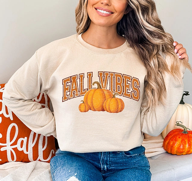 Fall Vibes Pumpkins DTF Transfer