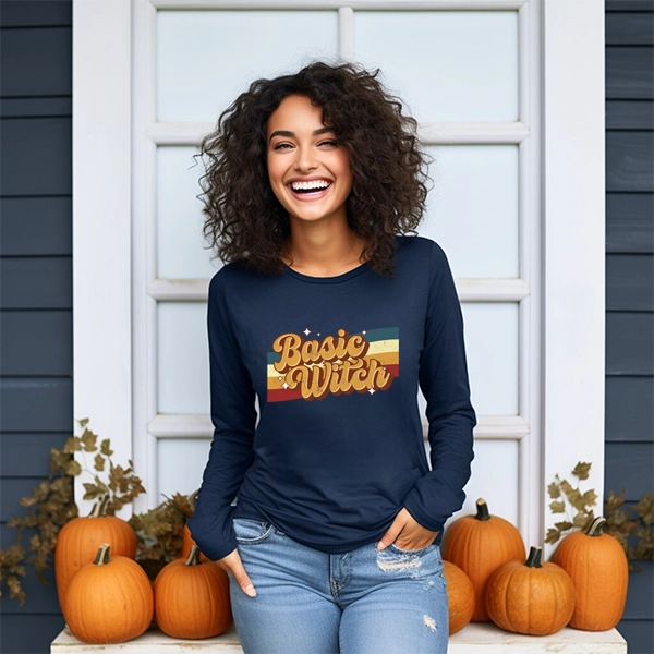 Basic Witch Retro Stripes Halloween DTF Transfer