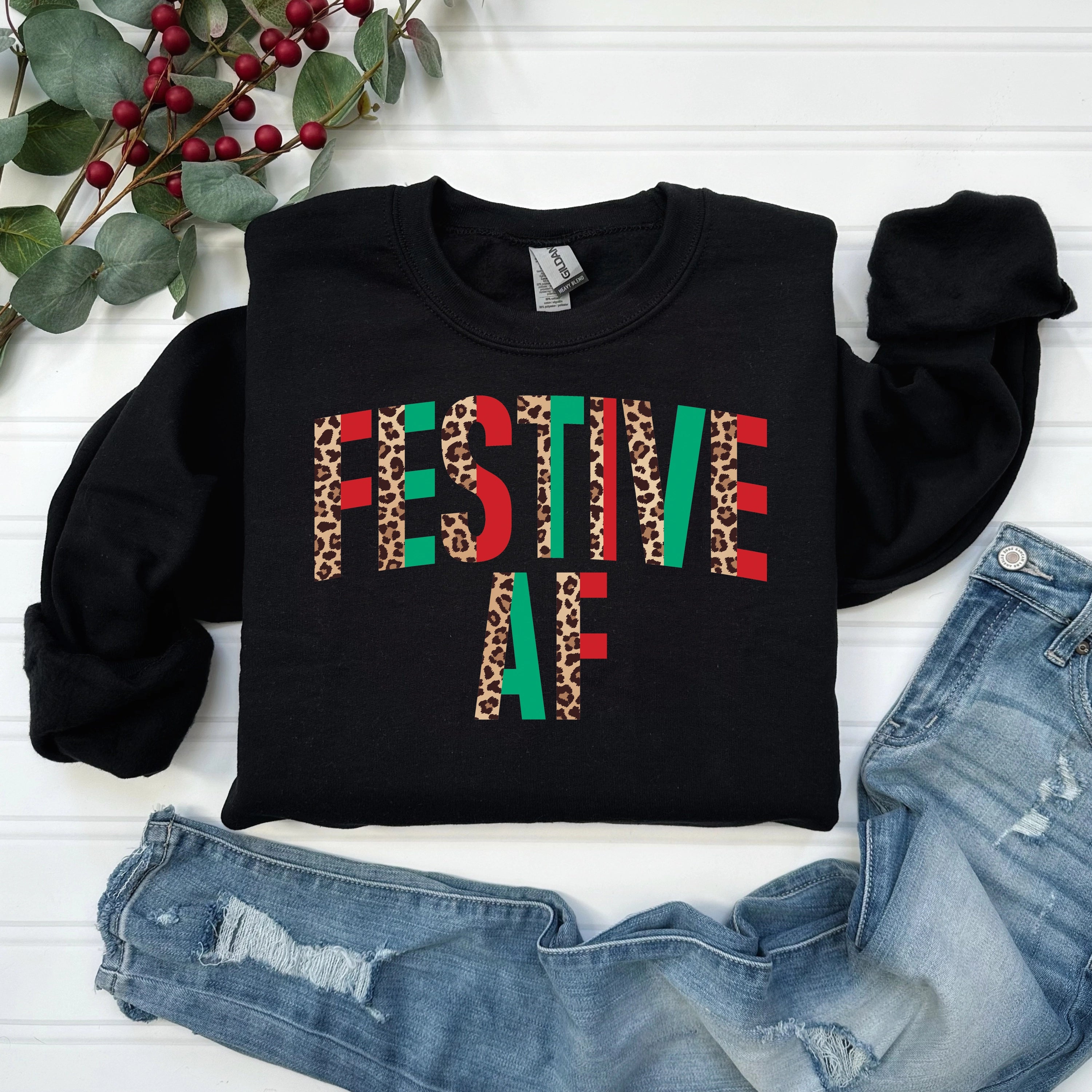 Festive AF Funny Christmas DTF Transfer