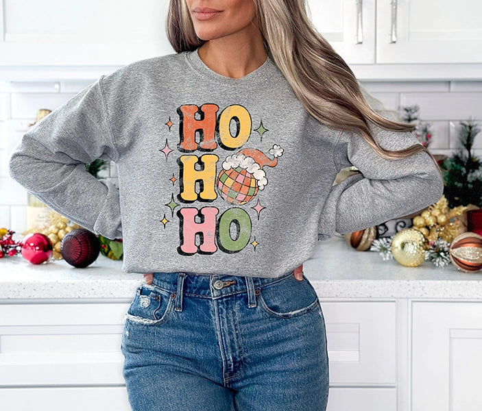 Ho Ho Ho Disco Ball Christmas DTF Transfer