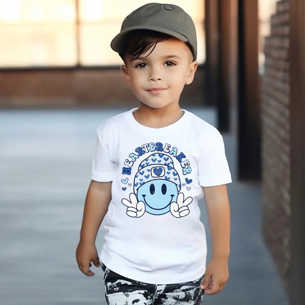 Boys Heartbreaker Boho Smiley Kids Valentines DTF Transfer