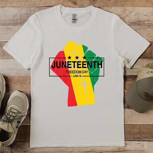 3 Stars Juneteenth Freedom Day Juneteenth Fist DTF Transfer
