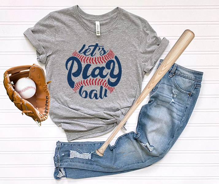 Lets Play Ball Baseball DTF Transfer