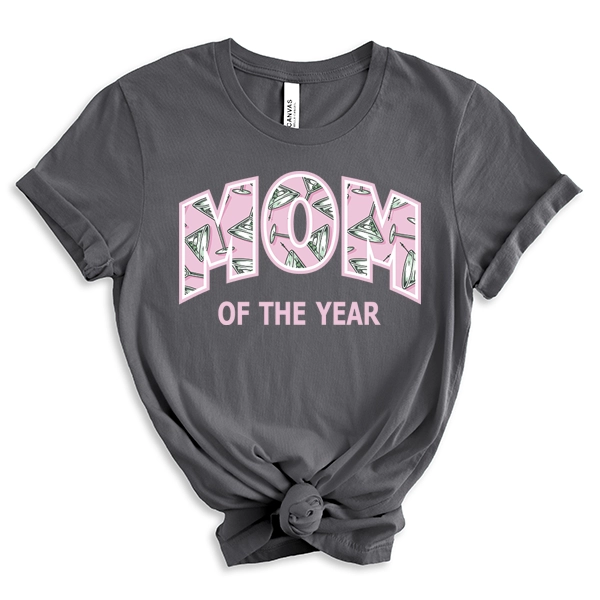 Mom of the Year Martini Background DTF Transfer