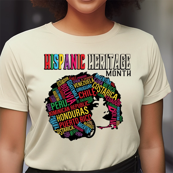 Afro Latina Hispanic Heritage Month DTF Transfer